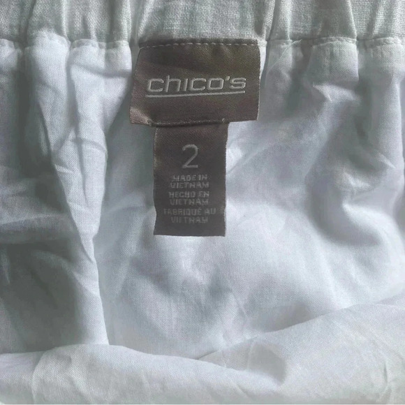 NWT Chico’s linen  white skirt size 2 - Picture 4 of 7